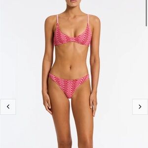 TRIANGL MAIA - ALINA PINK CROCHET SCOOP BIKINI SET